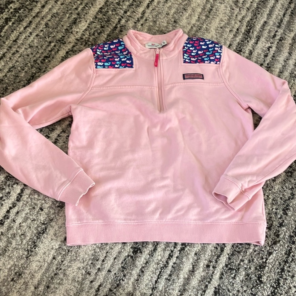 Vineyard Vine Shepard Girls Pink Pullover